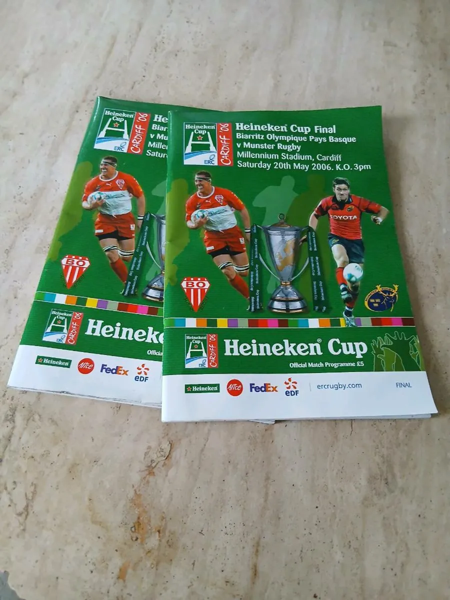Munster Rugby 2006 Heineken Final Programmes - Image 1