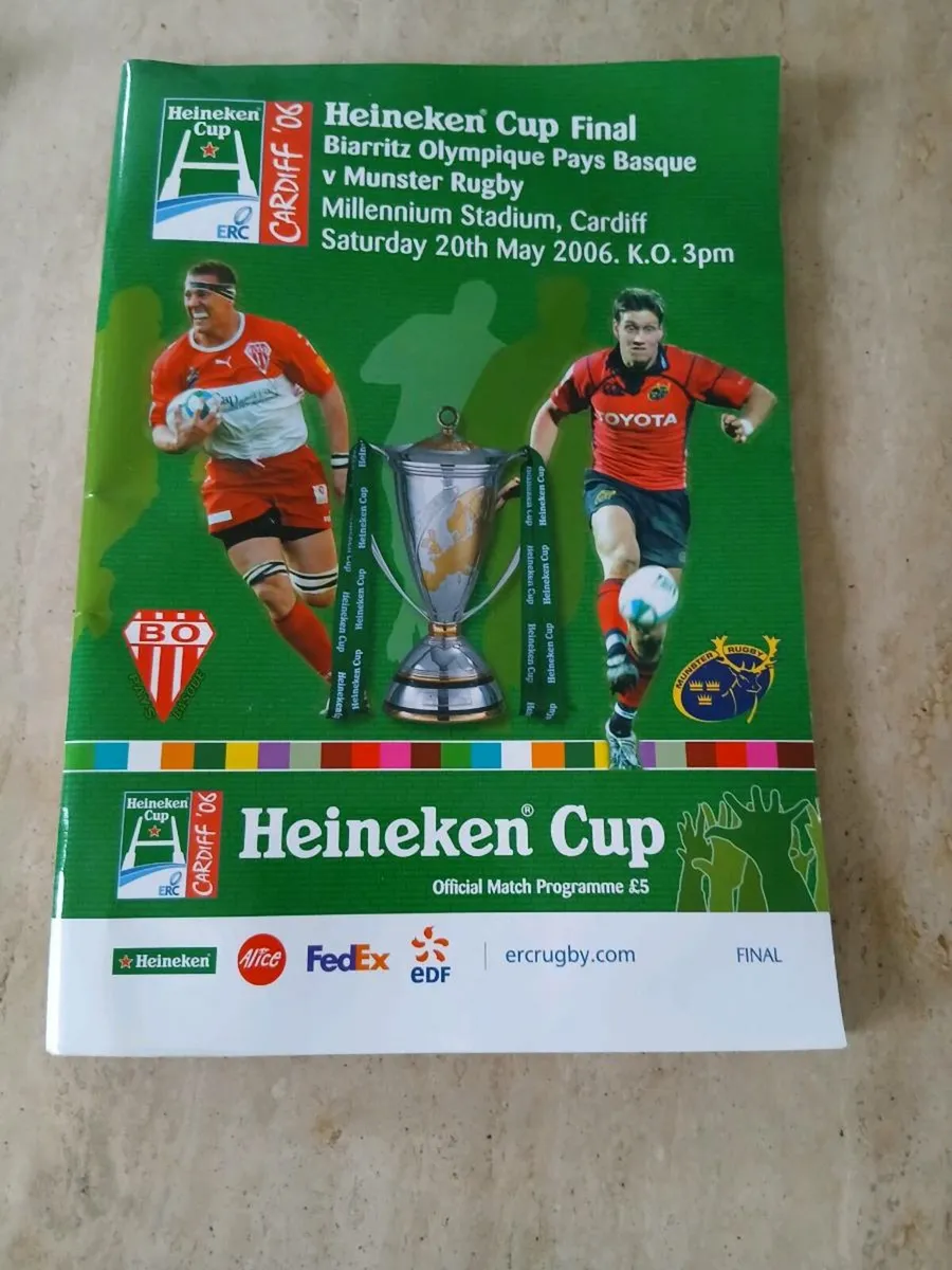 Munster Rugby 2006 Heineken Final Programmes - Image 2