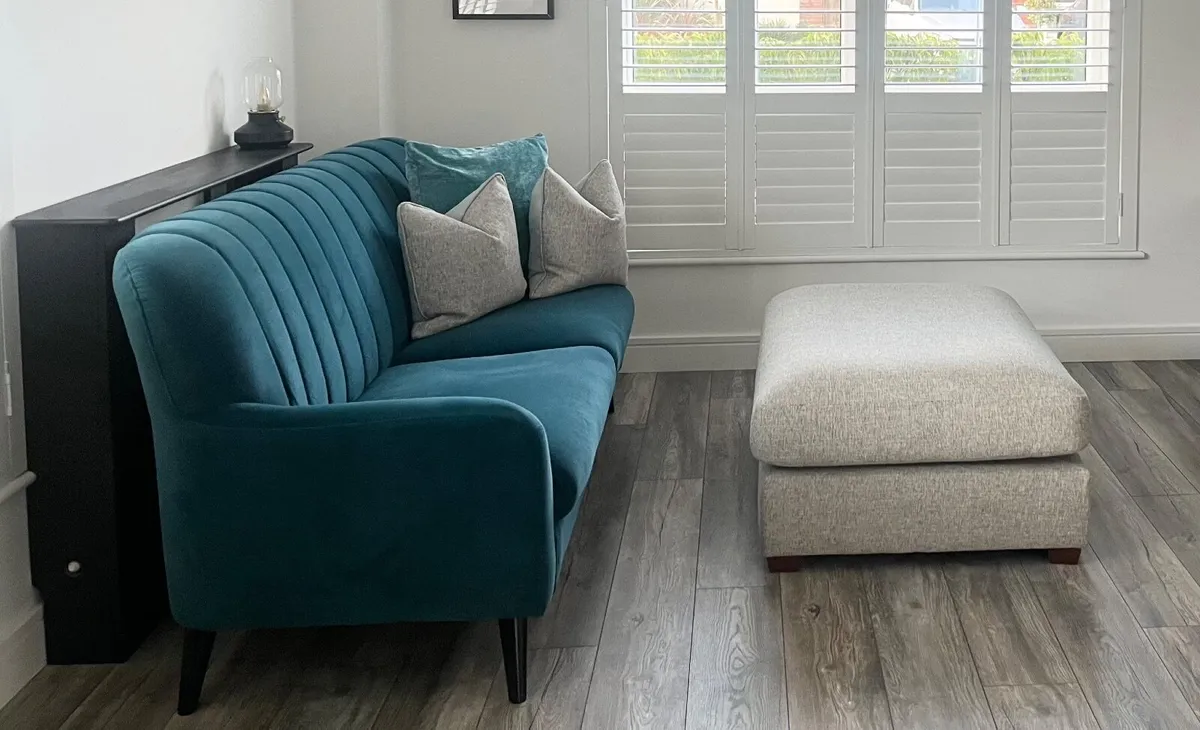 Forrest green 3 seater sofa - Image 1