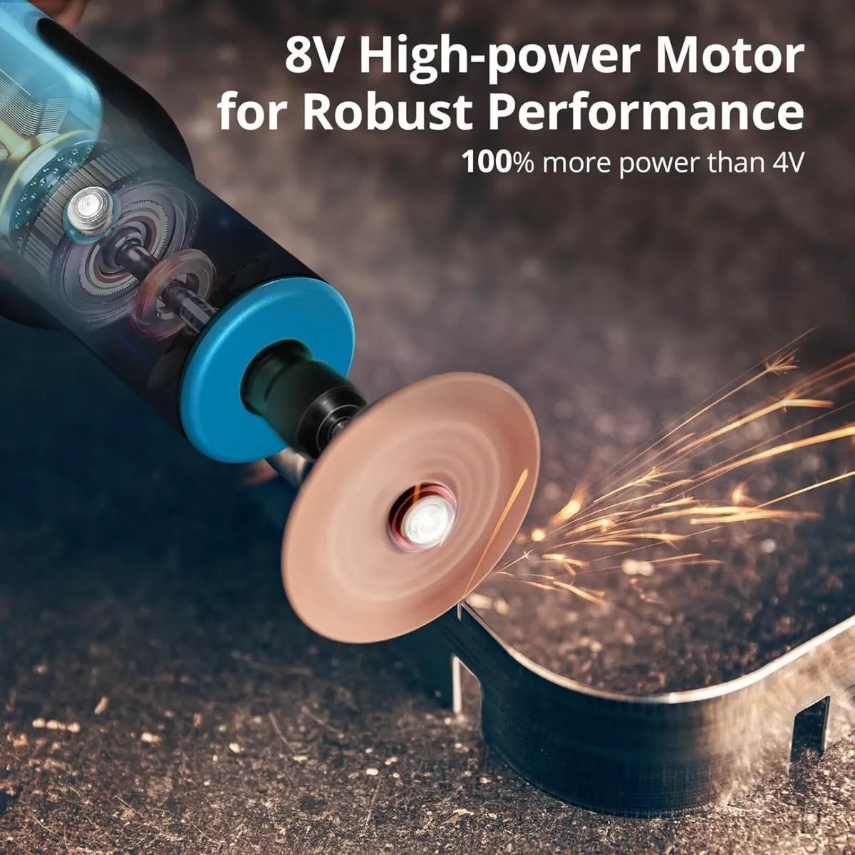 New 8V Cordless Rotary Tool with 105Pcs Accessorie - Image 2