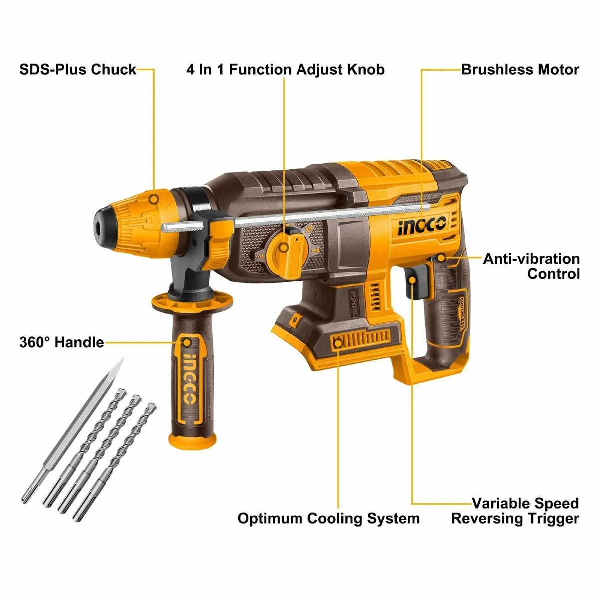 20V Brushless Rotary Hammer Drill (Body Only) - Image 4