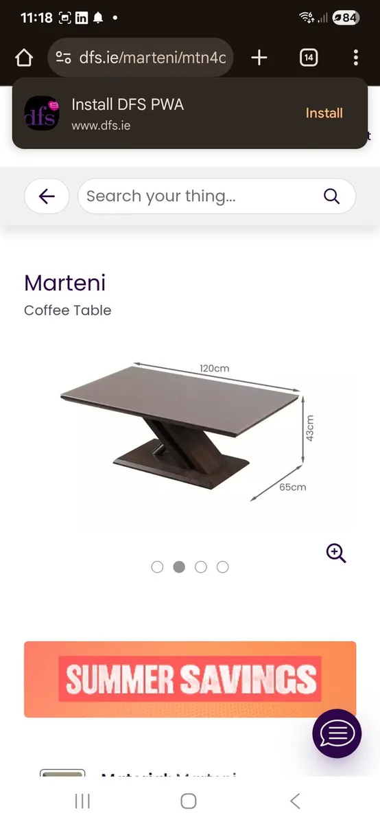 MARTENI COFFE TABLE - Image 1