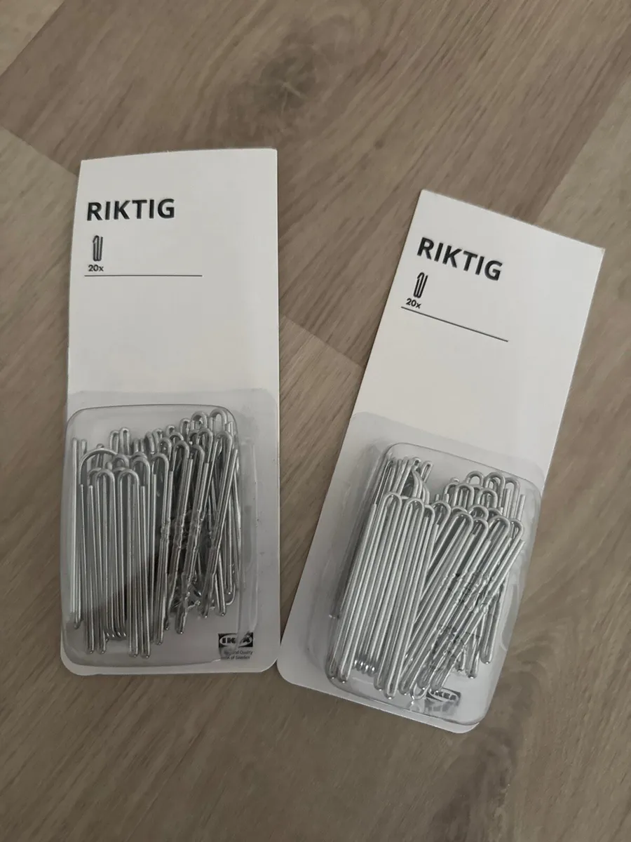 Vidga single tack rail x2 & Hilja curtain & hooks - Image 3