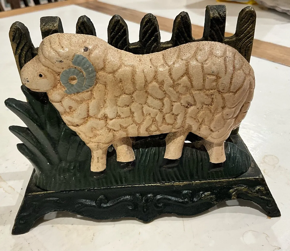 Cast Iron Napkin Holder/Door Stop - Image 1