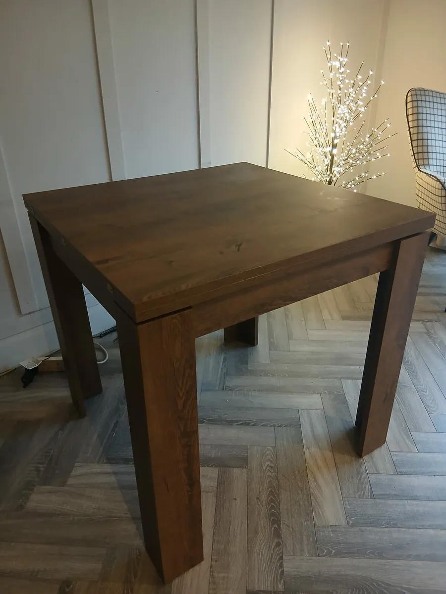Extendable Dining table 80x80/160 wild dark oak - Image 1