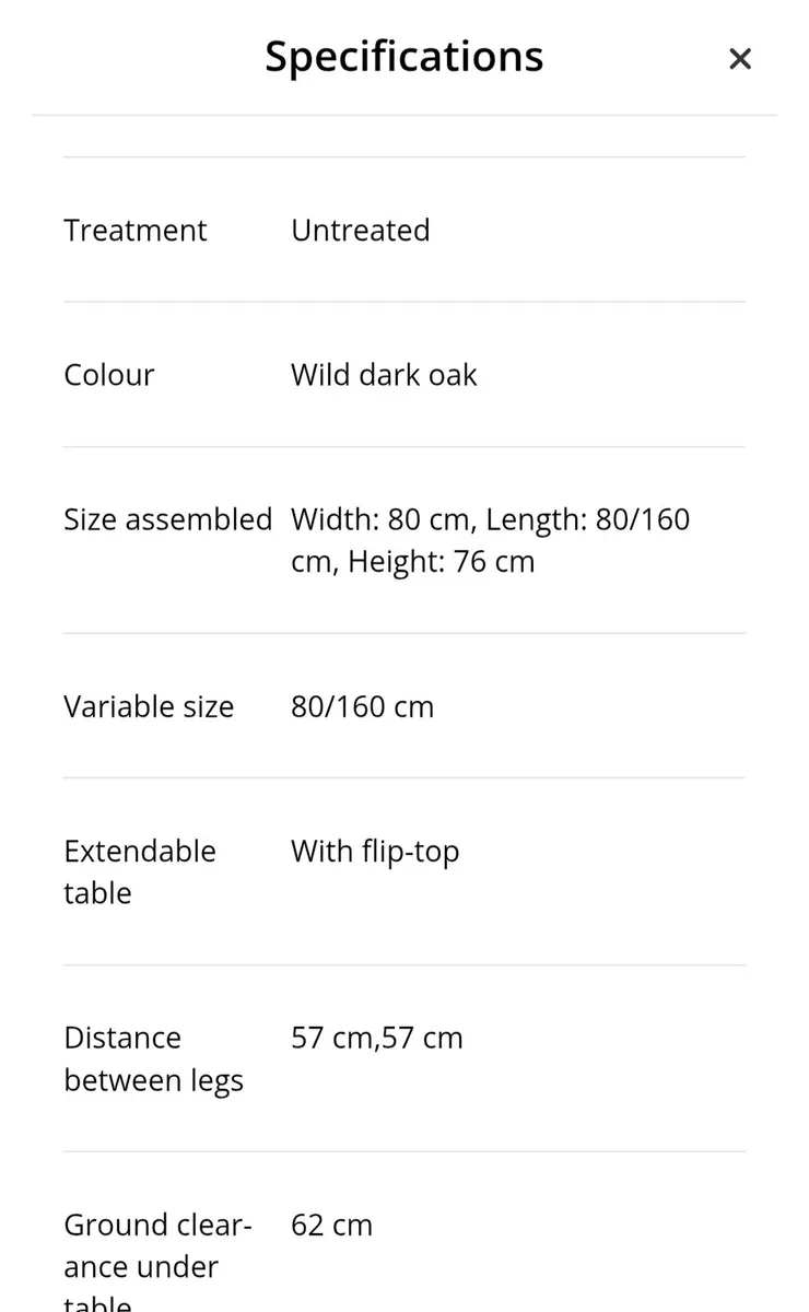 Extendable Dining table 80x80/160 wild dark oak - Image 4