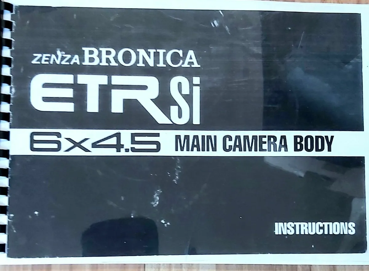 Bronica ETRsi manual