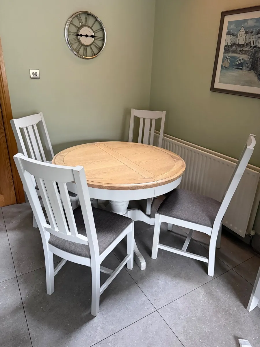 Extendable Dining Table & 4 Chairs - Image 1