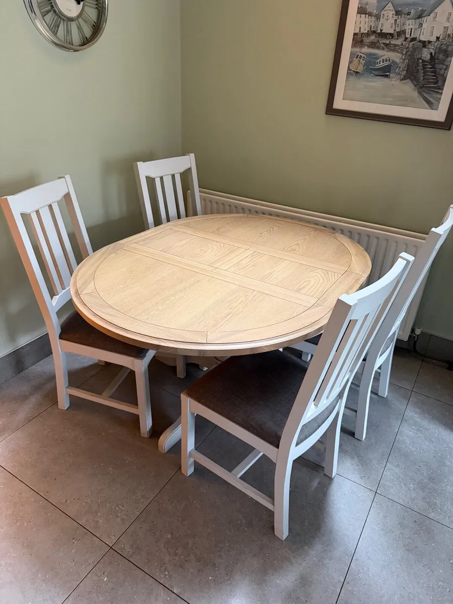 Extendable Dining Table & 4 Chairs - Image 3