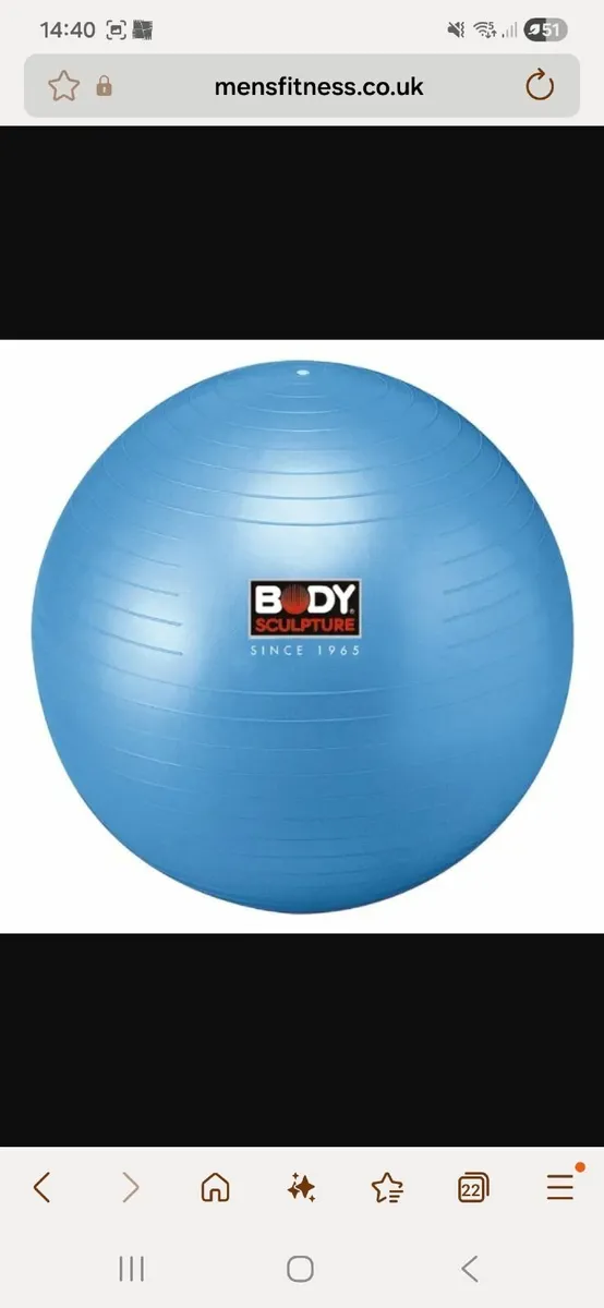 Gym exercise ball and pump