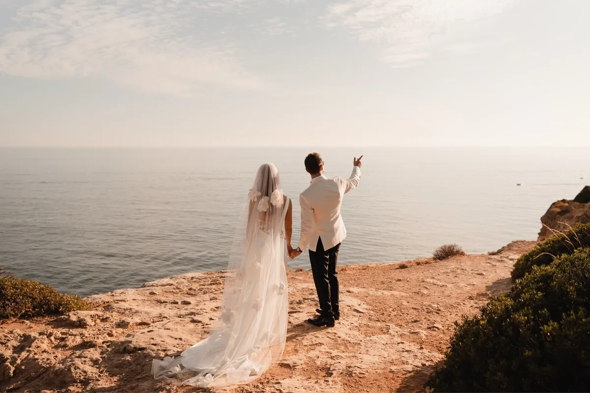 Yolancris Floral Bridal Ivory Veil - Image 2