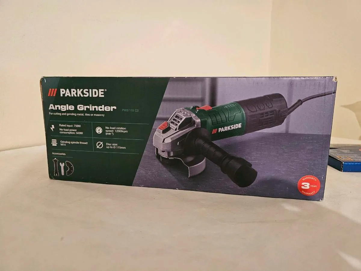 Parkside Angle Grinder 115mm Brand New (Boxed) - Image 3