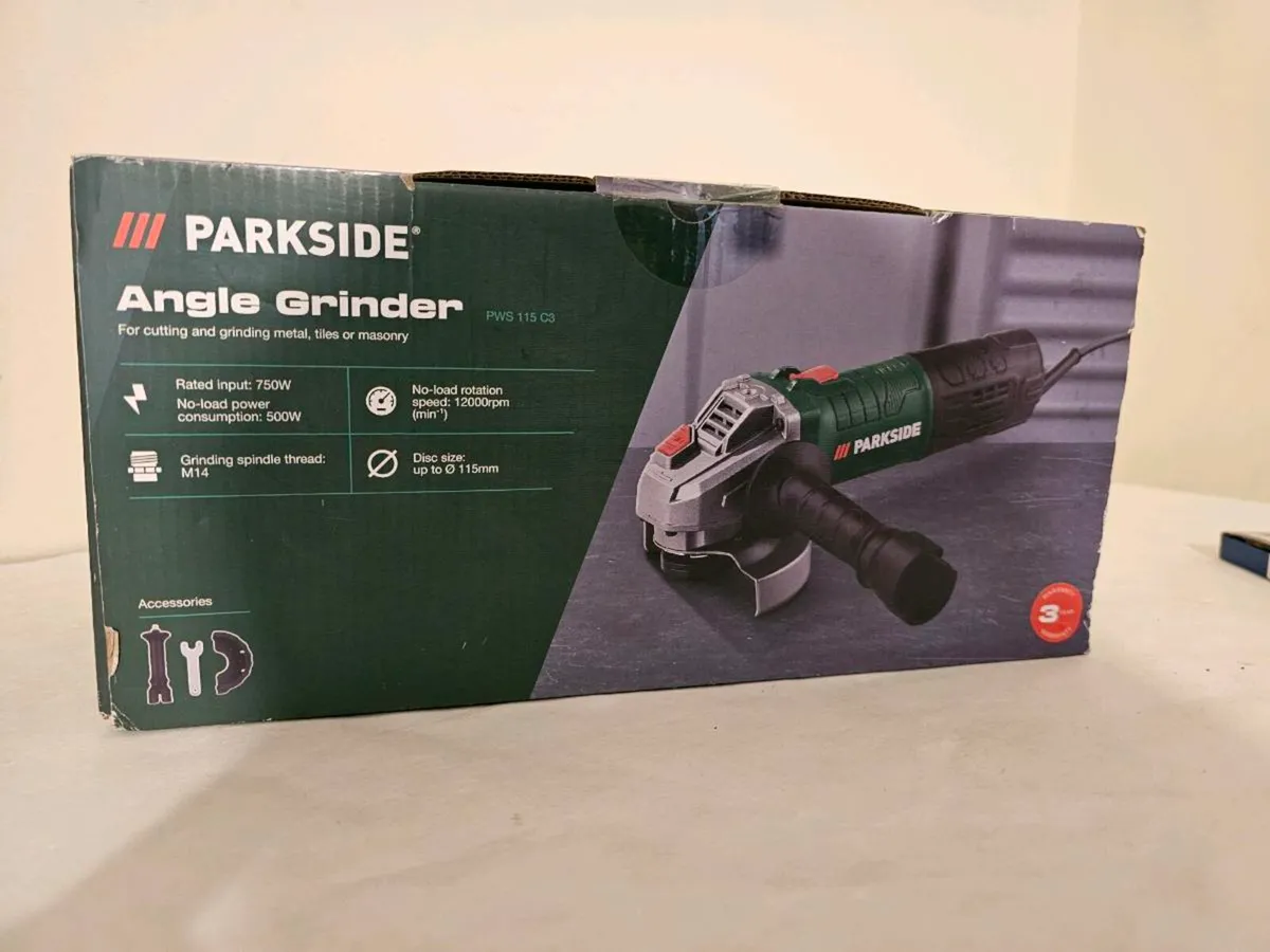 Parkside Angle Grinder 115mm Brand New (Boxed) - Image 4