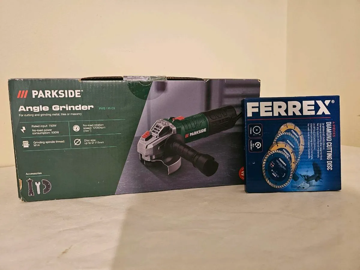 Parkside Angle Grinder 115mm Brand New (Boxed) - Image 1