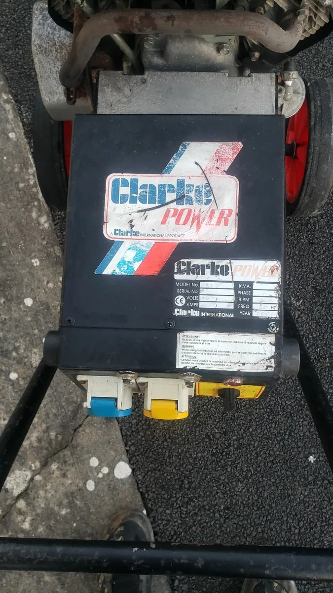 clarke power vanguard 4kva 240v generator welder - Image 3
