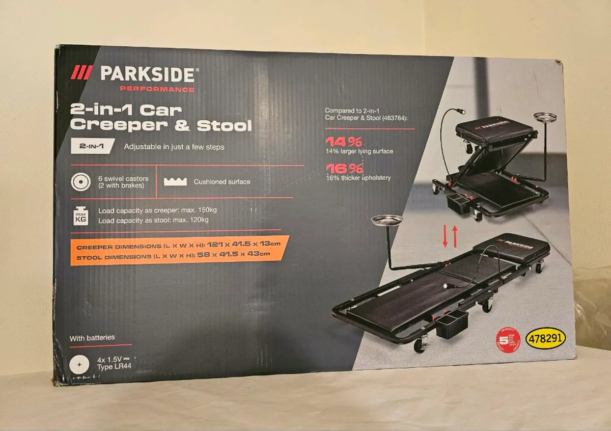 2-in-1 Car Creeper & Workshop Stool Brand New. - Image 1