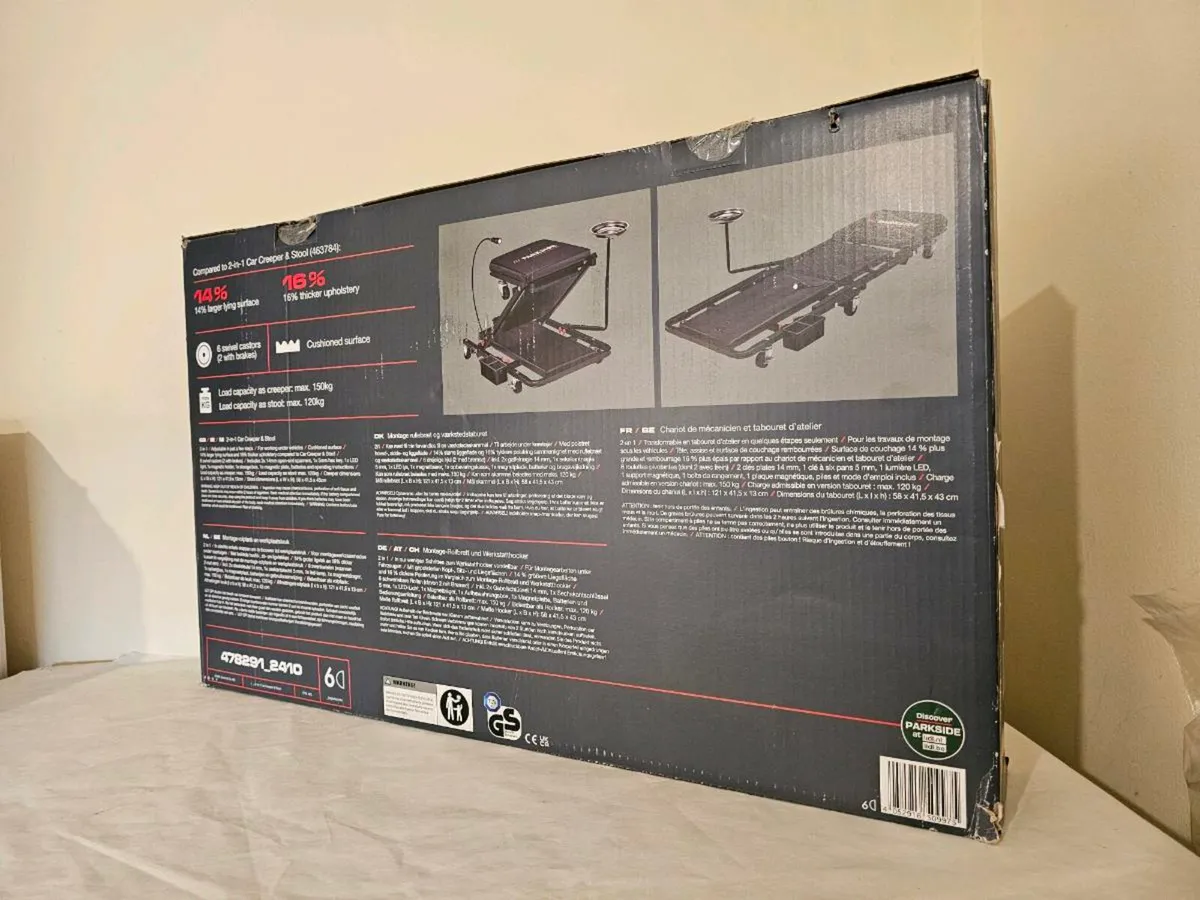 2-in-1 Car Creeper & Workshop Stool Brand New. - Image 2