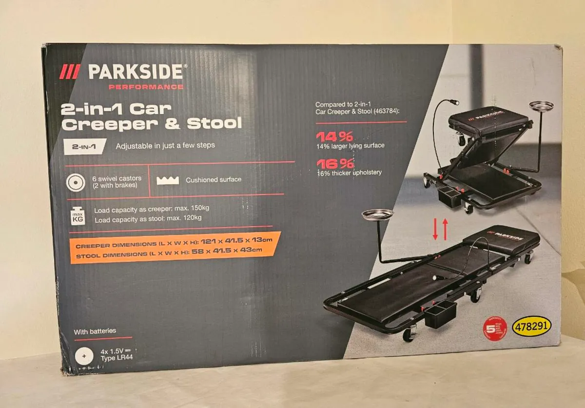 2-in-1 Car Creeper & Workshop Stool Brand New. - Image 3
