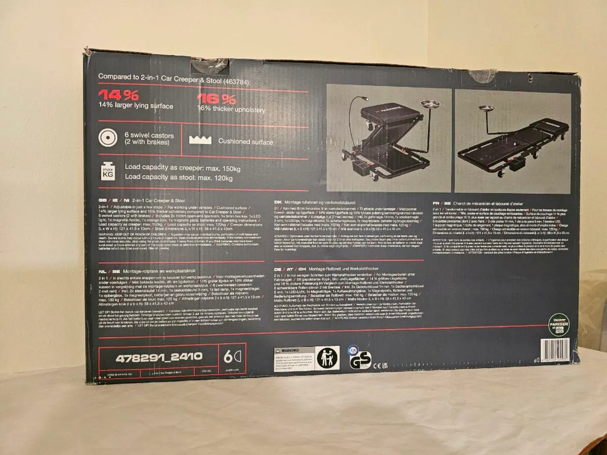 2-in-1 Car Creeper & Workshop Stool Brand New. - Image 4