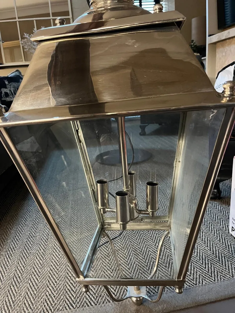 Eichholtz large chrome lantern - Image 1