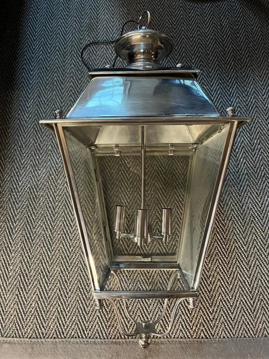 Eichholtz large chrome lantern - Image 4