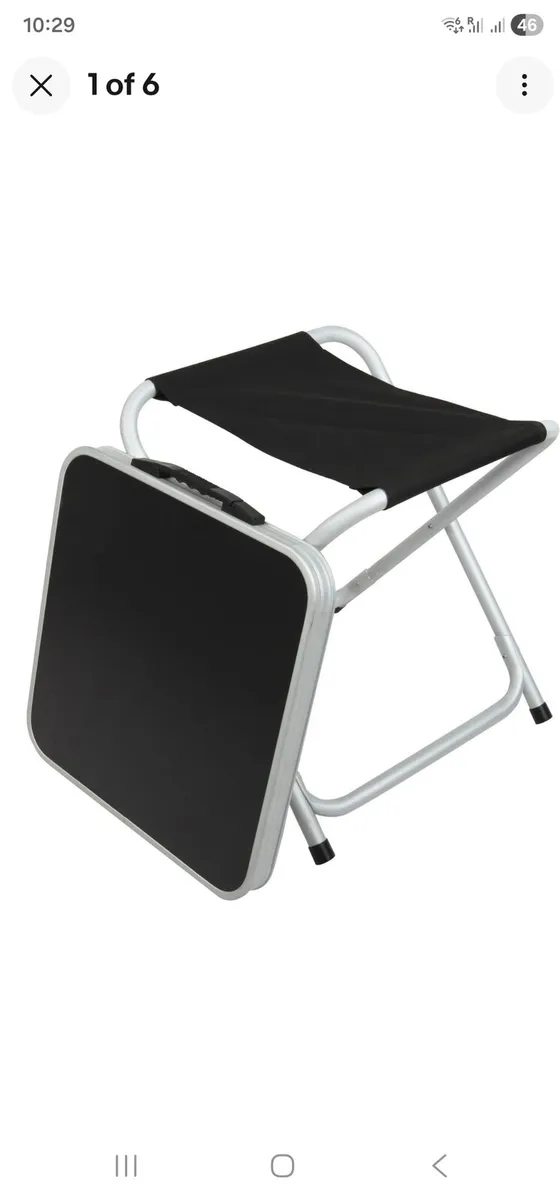 Crivit 2-in-1 Folding Stool & Table Brand New - Image 1