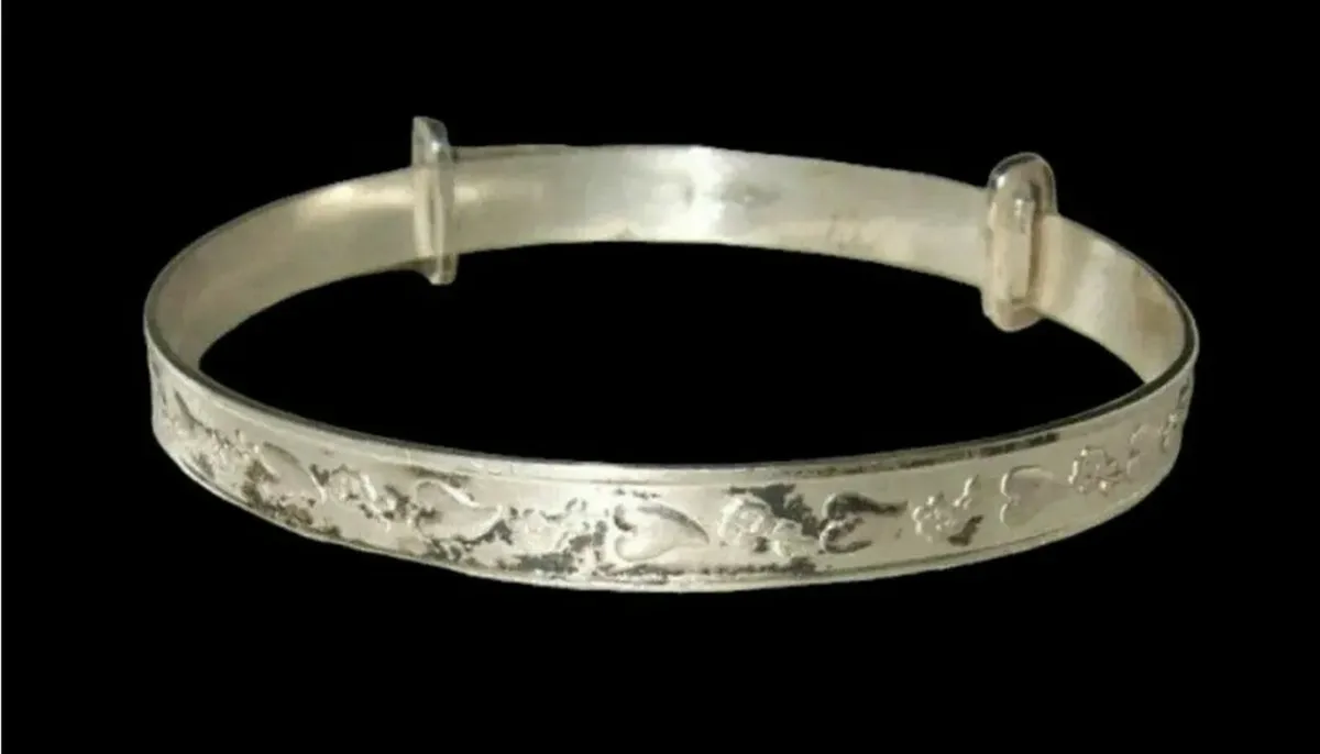 Vintage Hallmarked Silver Baby Bangle - Image 4