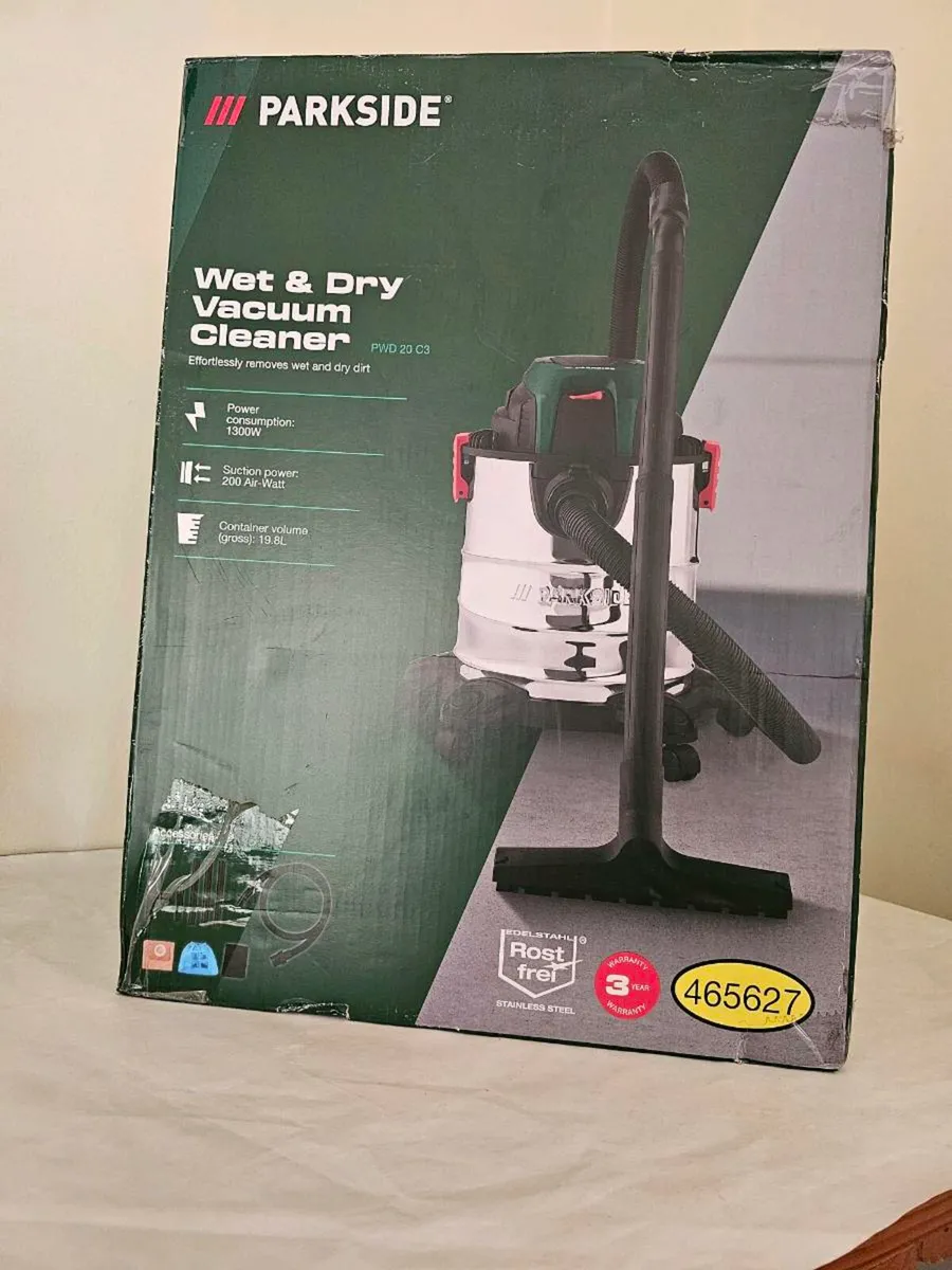 Parkside Wet & Dry Vacuum Cleaner PWD 20 C3 new. - Image 2