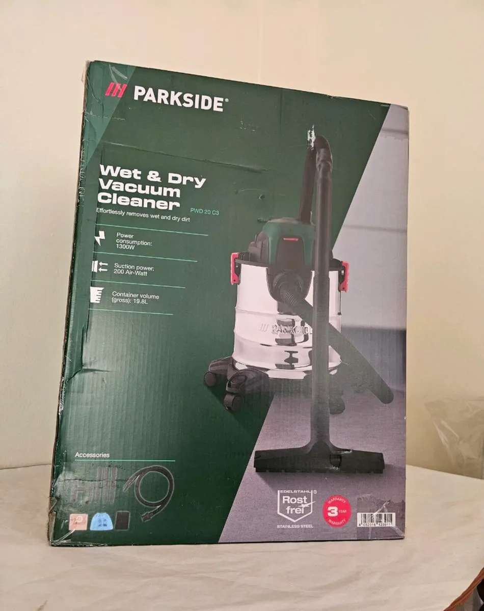 Parkside Wet & Dry Vacuum Cleaner PWD 20 C3 new. - Image 1