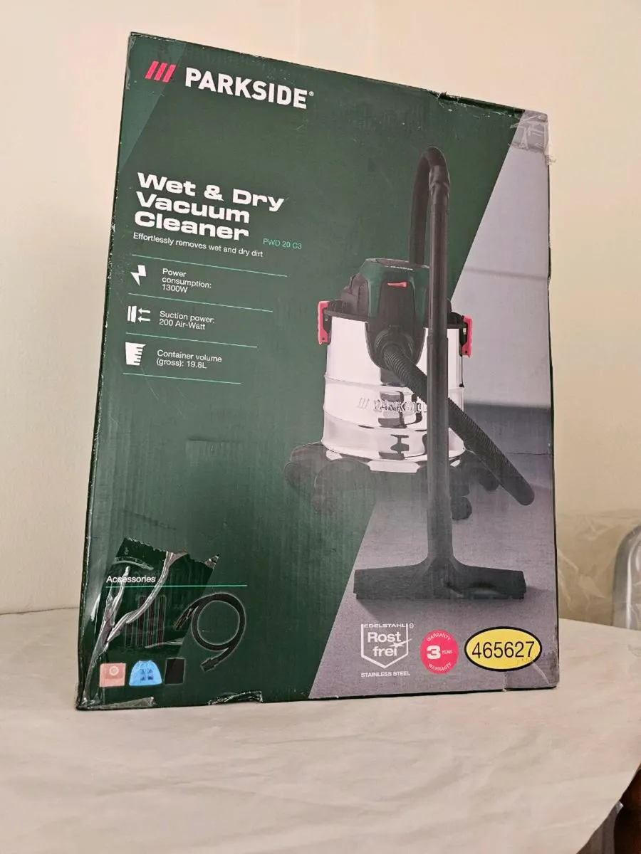 Parkside Wet & Dry Vacuum Cleaner PWD 20 C3 new. - Image 4