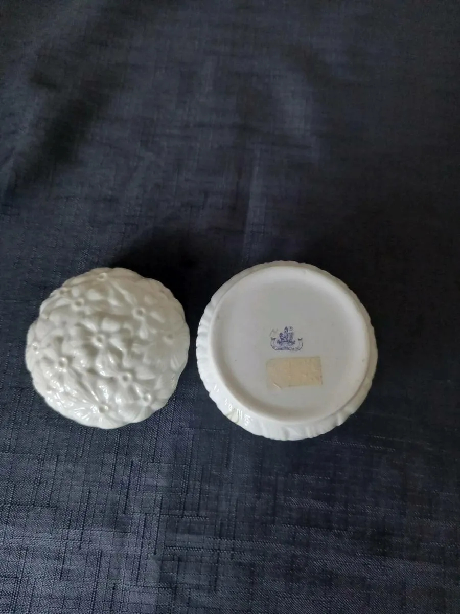 Belleek China Pot With Lid - Image 2