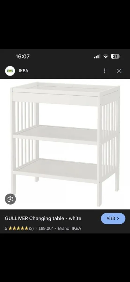 Ilea Gulliver baby changing table - Image 2