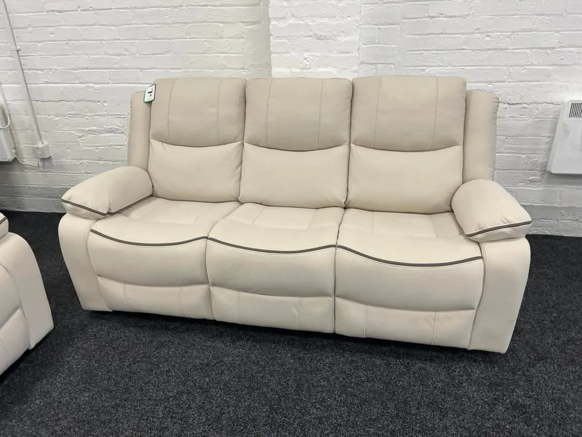 Chloe 3+2 Seater Micro Fabric Recliner Sofa - Image 3