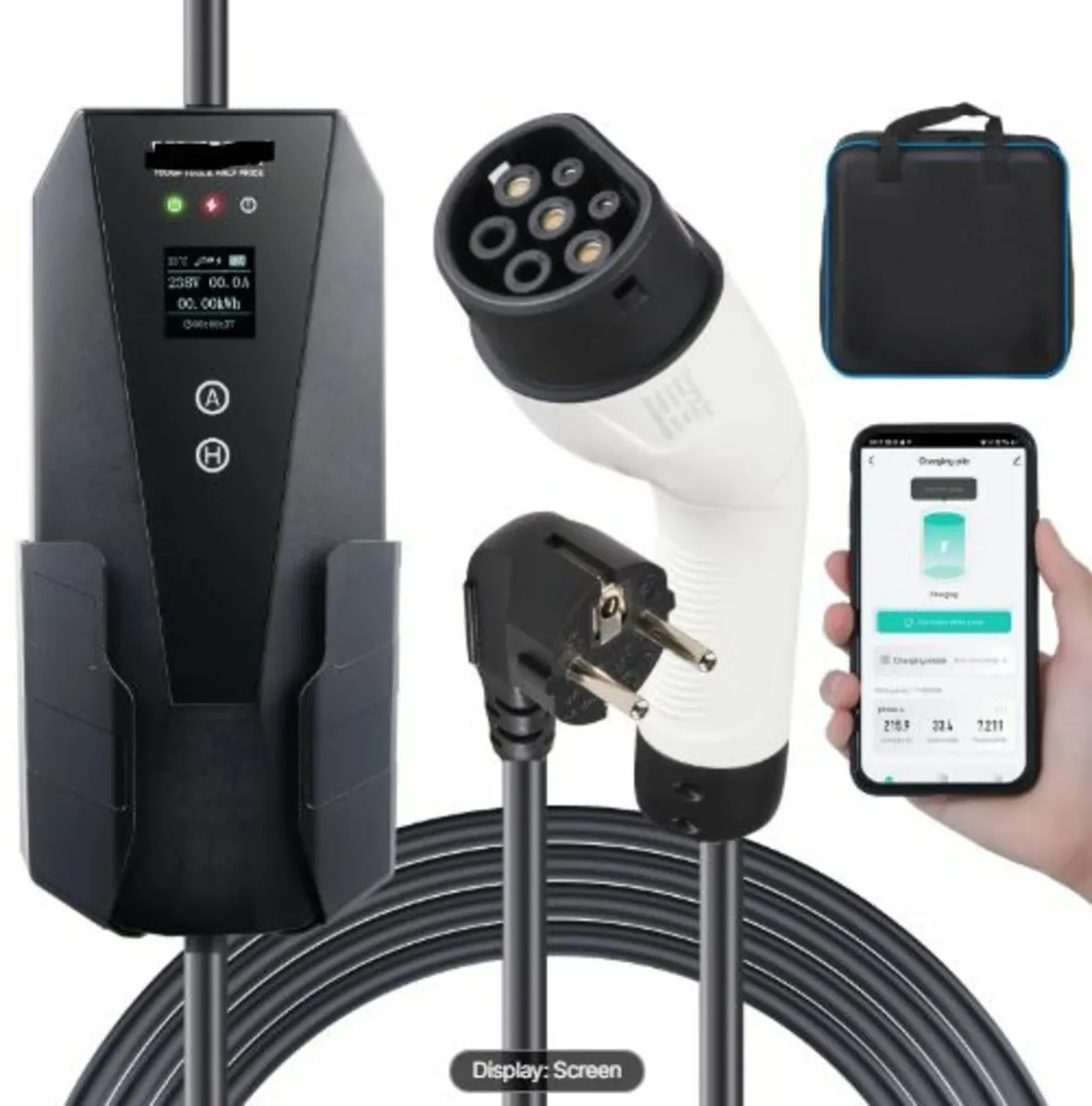 Portable EV Charger Type 2, 16A 3.7 kW, Electric - Image 1
