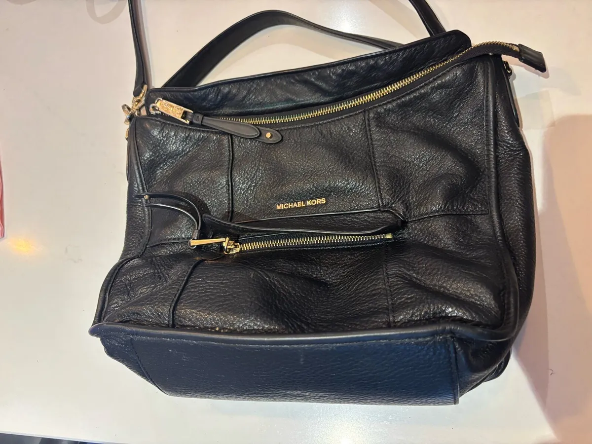 Michael Kors black leather bag - Image 3