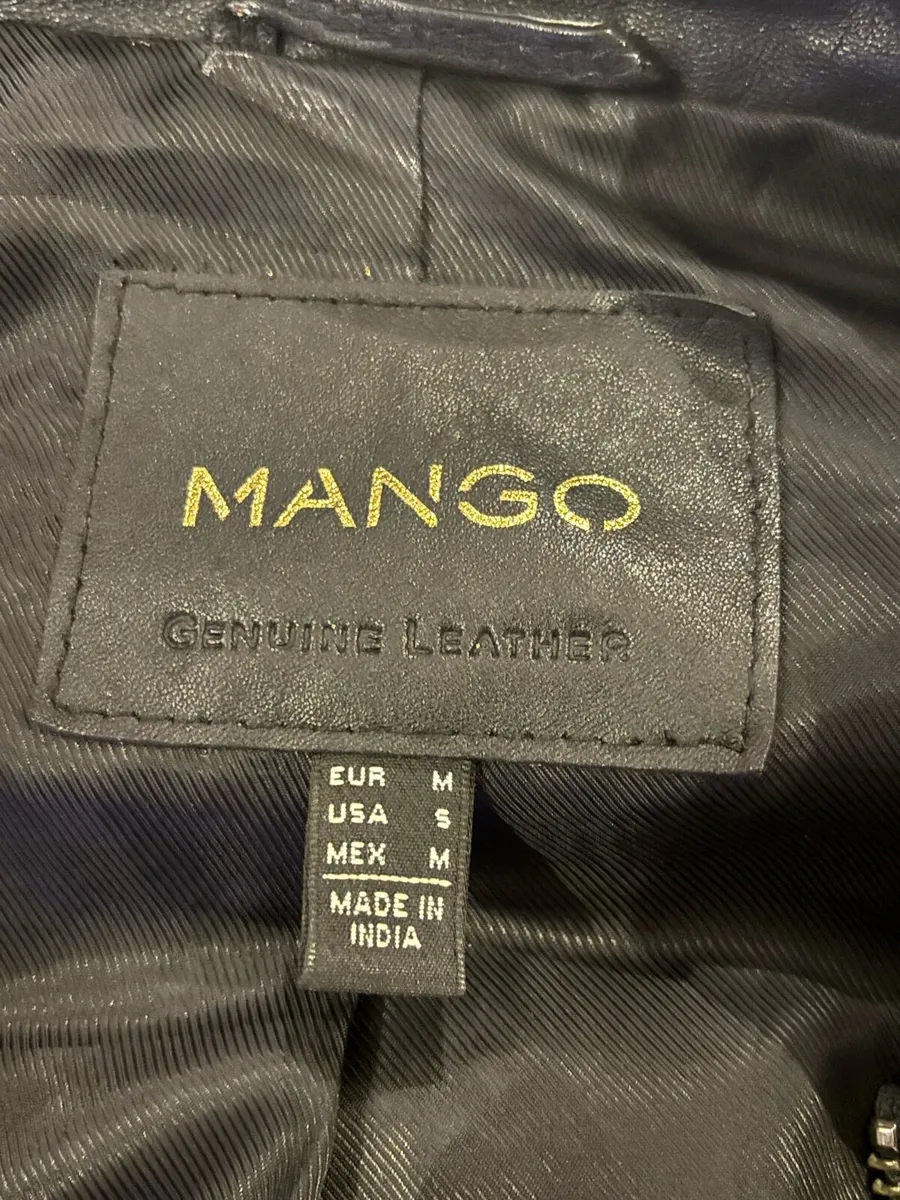 Mango leather jacket - Image 3