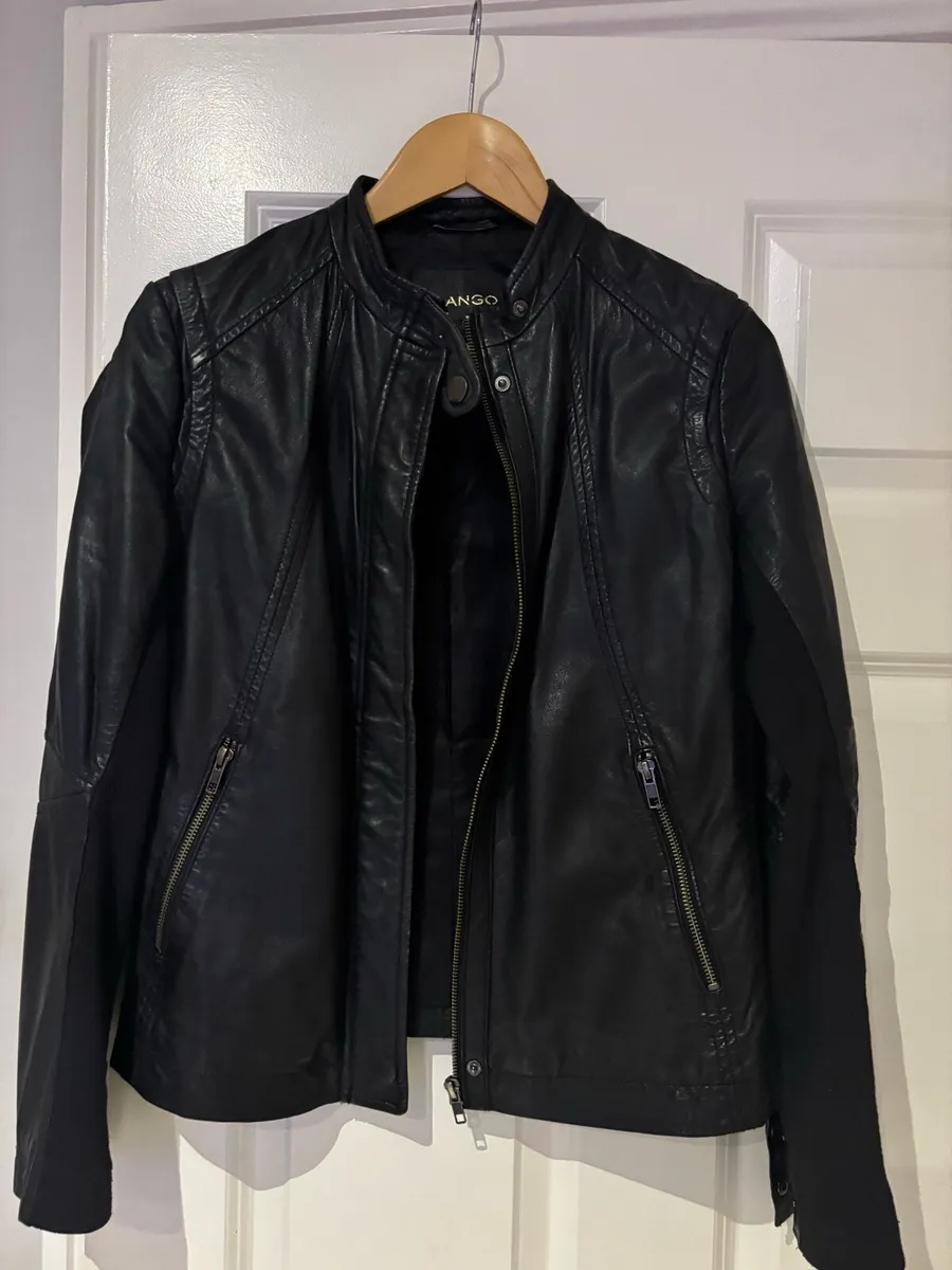 Mango leather jacket - Image 1