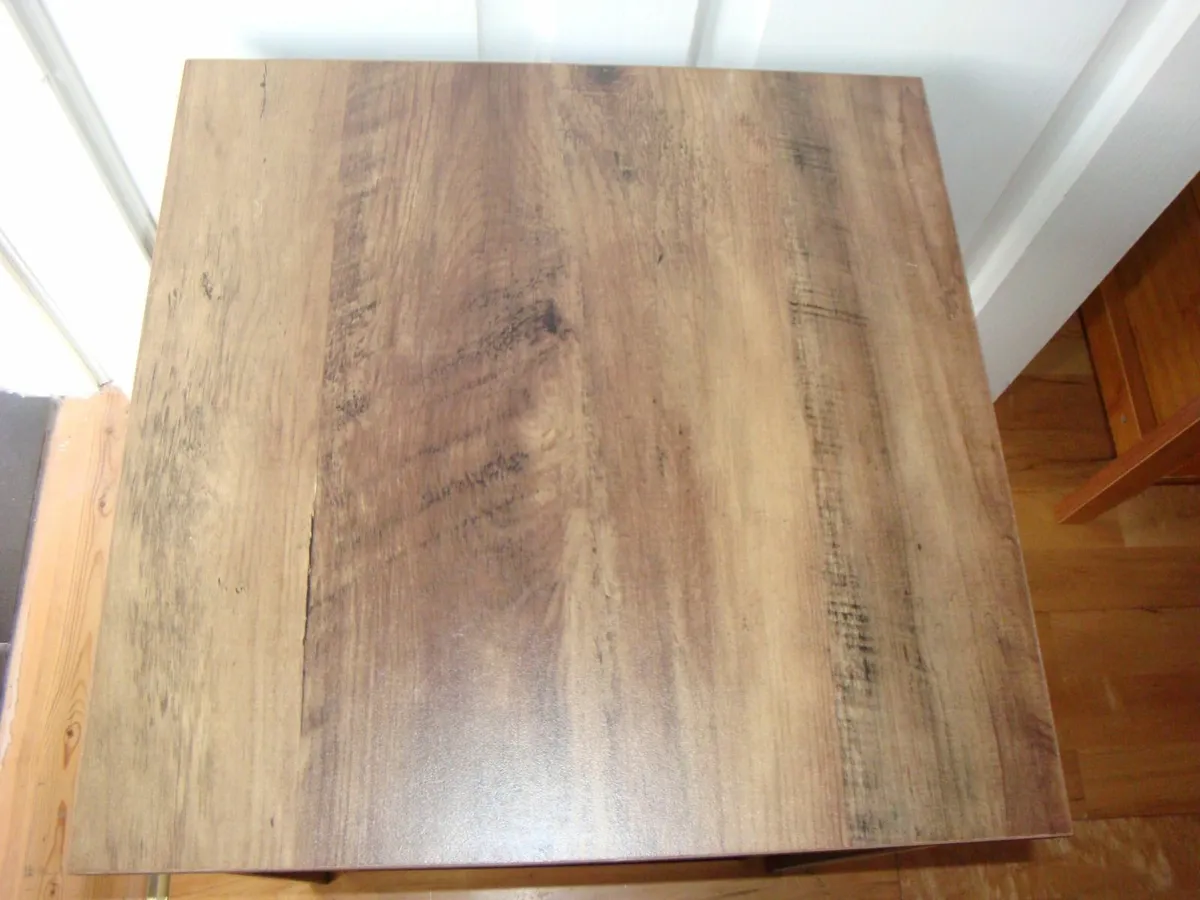 Nest of 2 side tables - black and rustic oak - NEW - Image 2