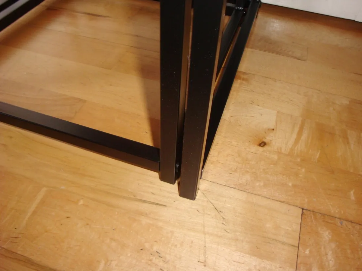 Nest of 2 side tables - black and rustic oak - NEW - Image 3