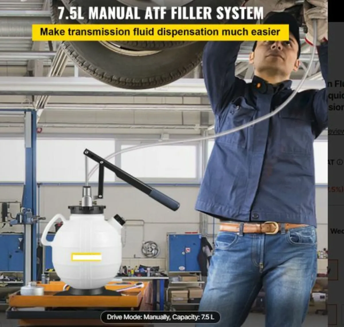 Transmission Fluid Pump Manual ATF Refill System - Image 3