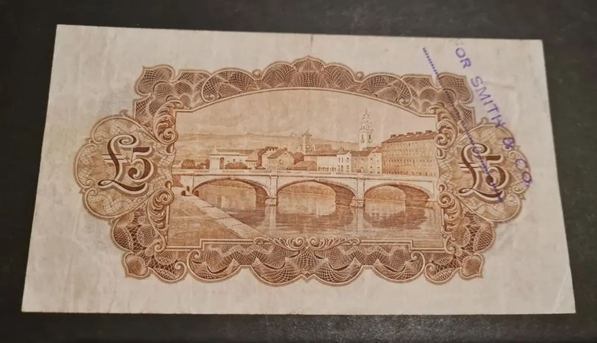 Ireland 1931 Currency Commission 5 Pound Royal Bank Limited Ploughman - Image 3