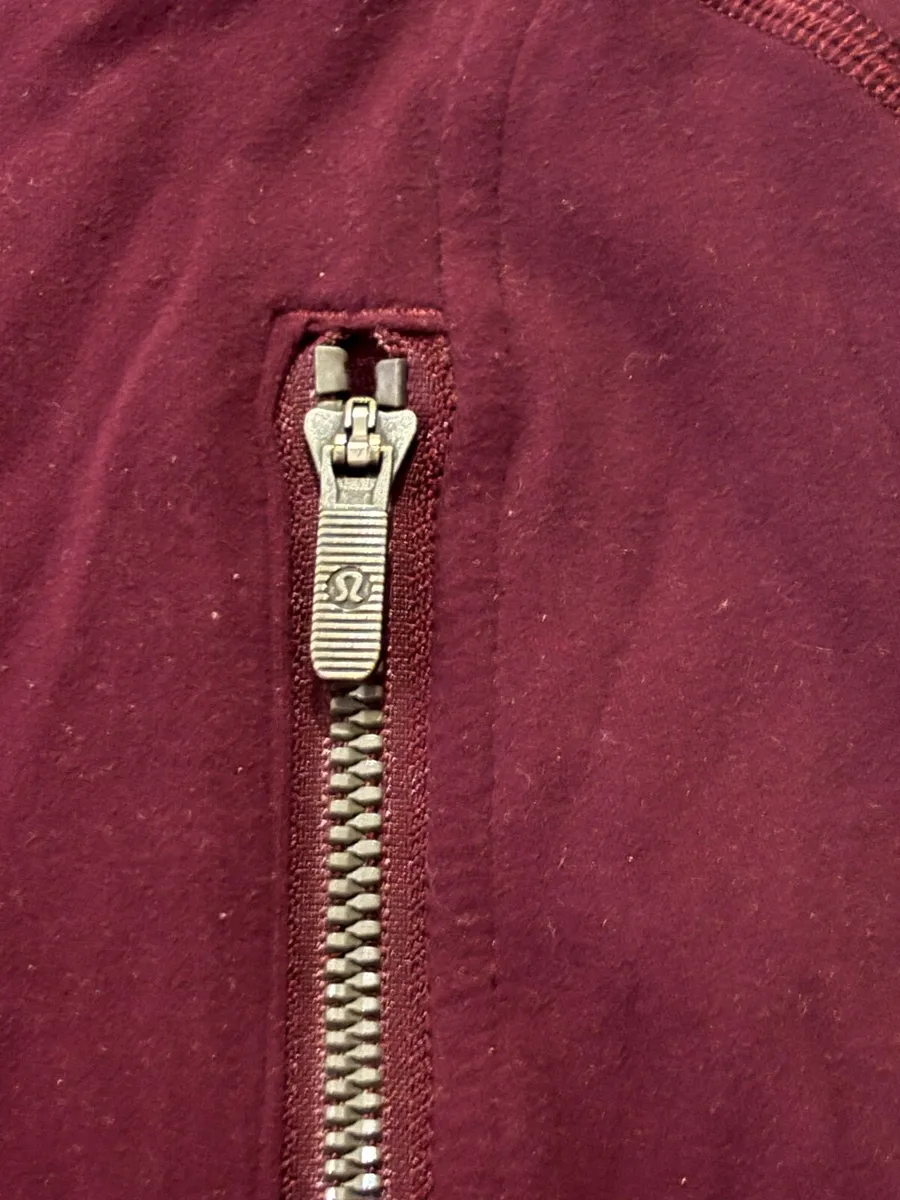 Lululemon burgundy zip gym hoodie - Image 3