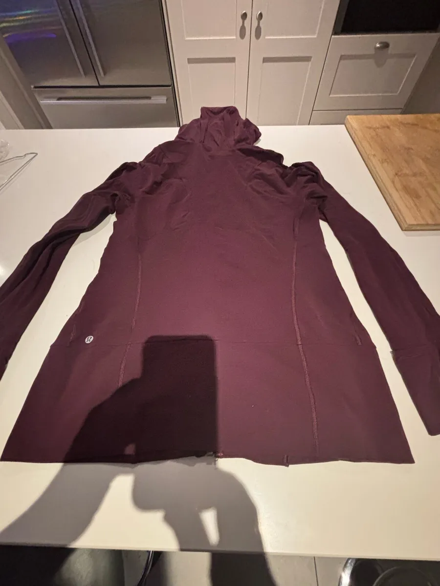 Lululemon burgundy zip gym hoodie - Image 4