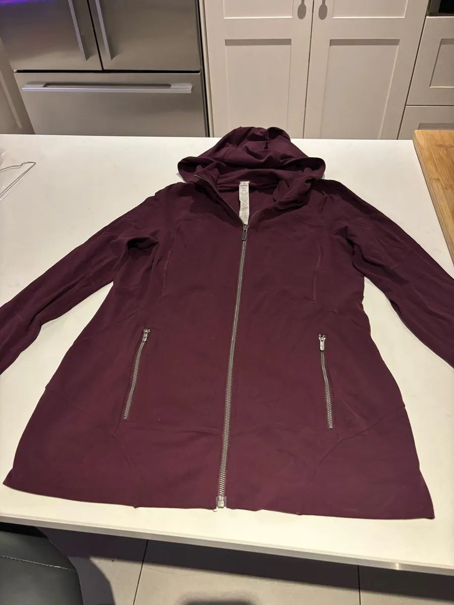 Lululemon burgundy zip gym hoodie - Image 1