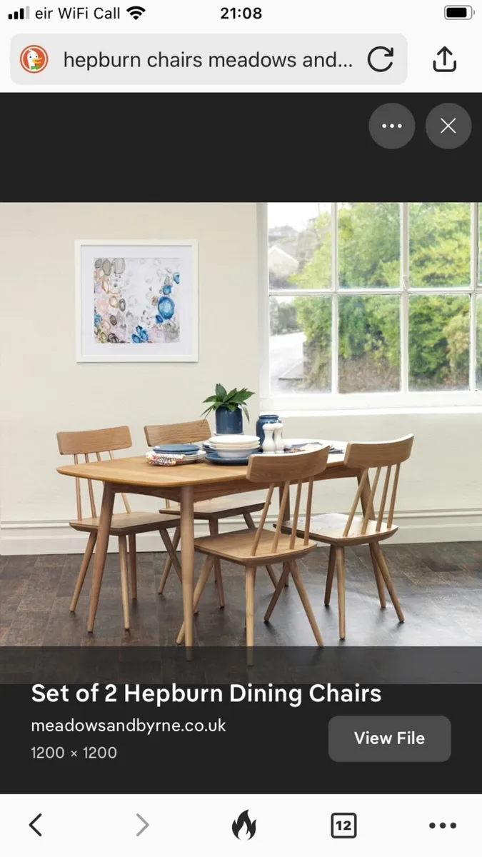 Wanted Hepburn Dining chairs - Image 2