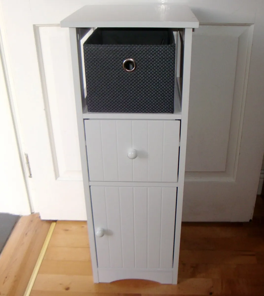 Bathroom white storage cabinet - Image 2