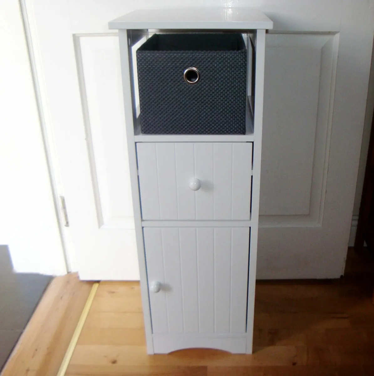 Bathroom white storage cabinet - Image 1