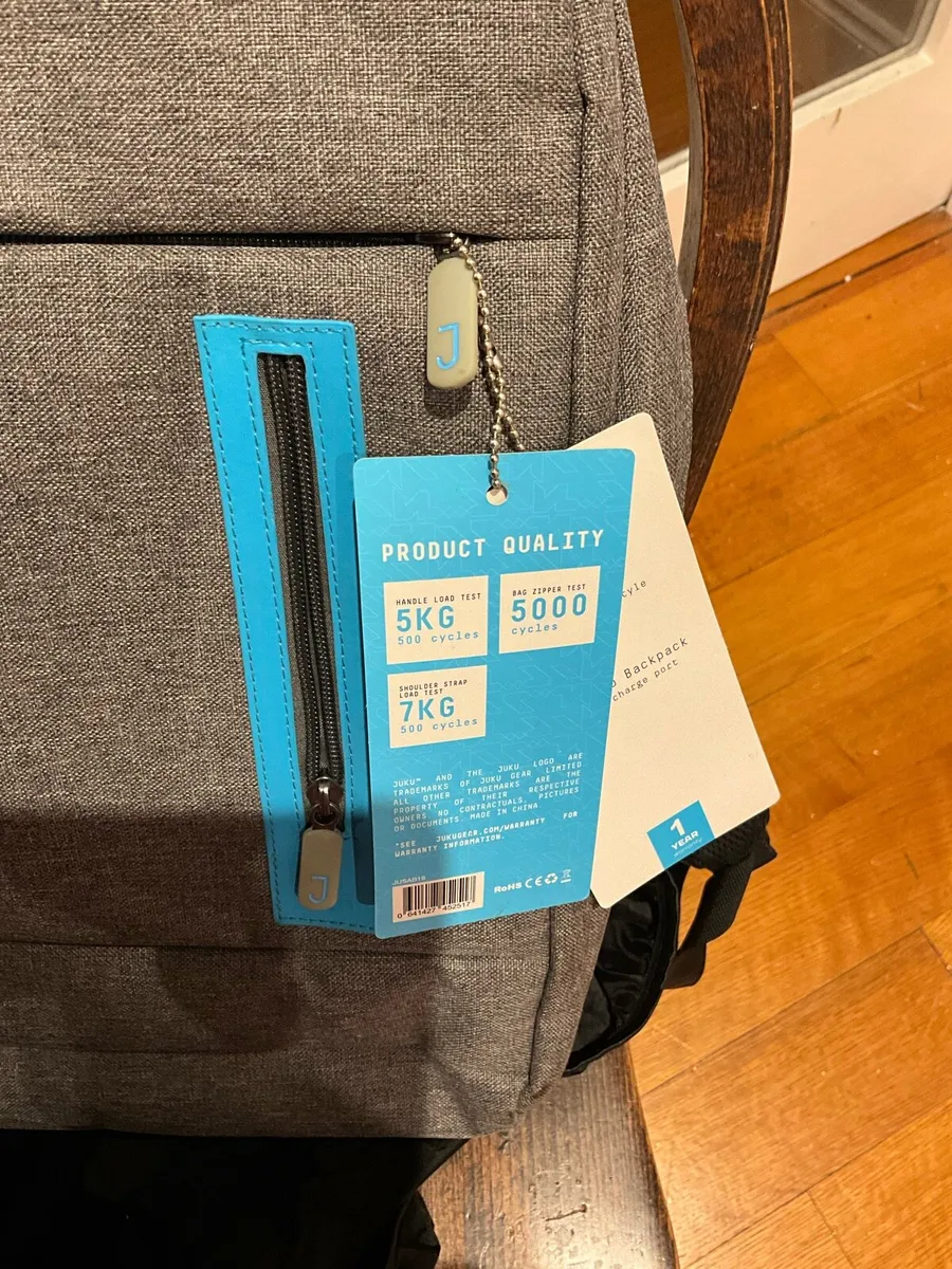 Juku Metro Laptop Tablet Backpack Bag/USB Charger - Image 2