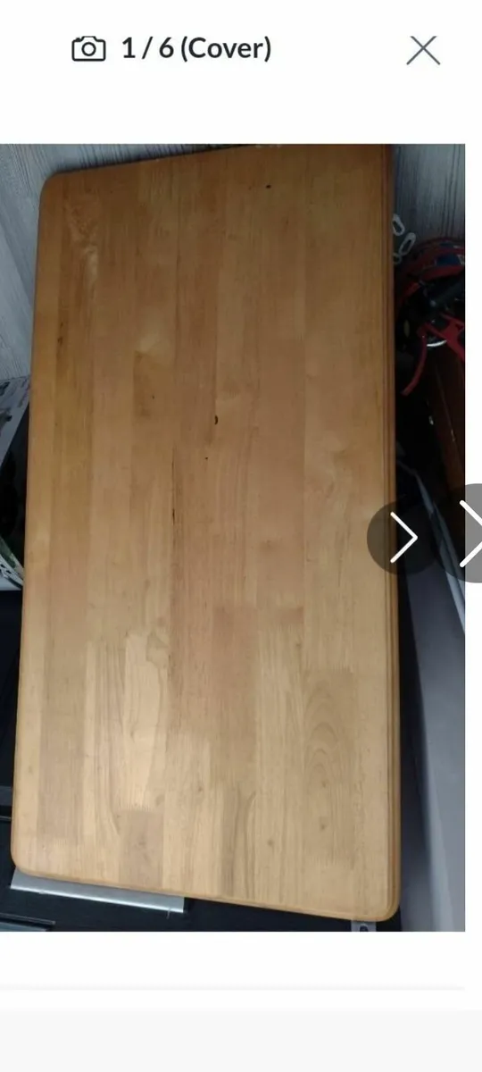 Heavy solid Oak table top/coffee table - Image 2