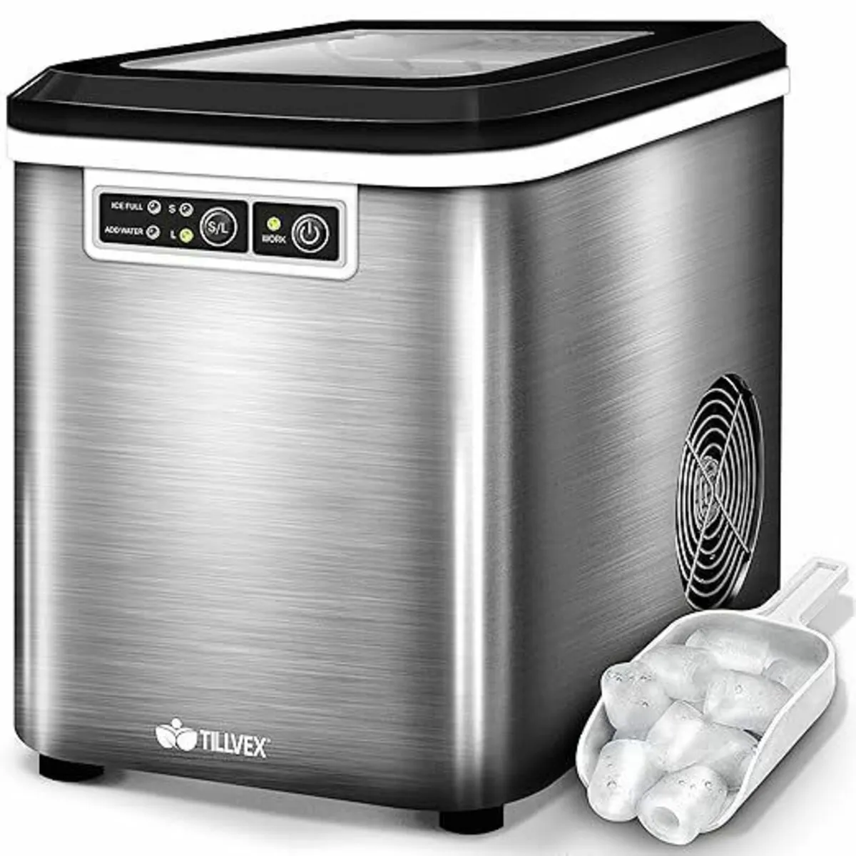 Ice Cube Machine Stainless Steel 12 kg - 24 h Ice - Image 1